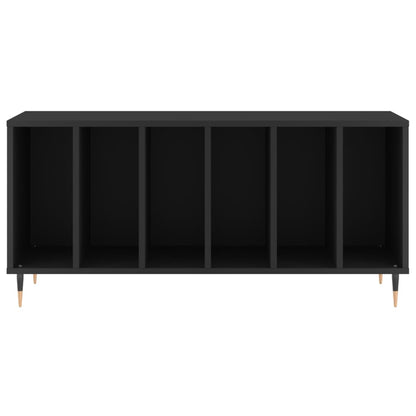 Platenkast 100X38X48 Cm Bewerkt Hout Zwart