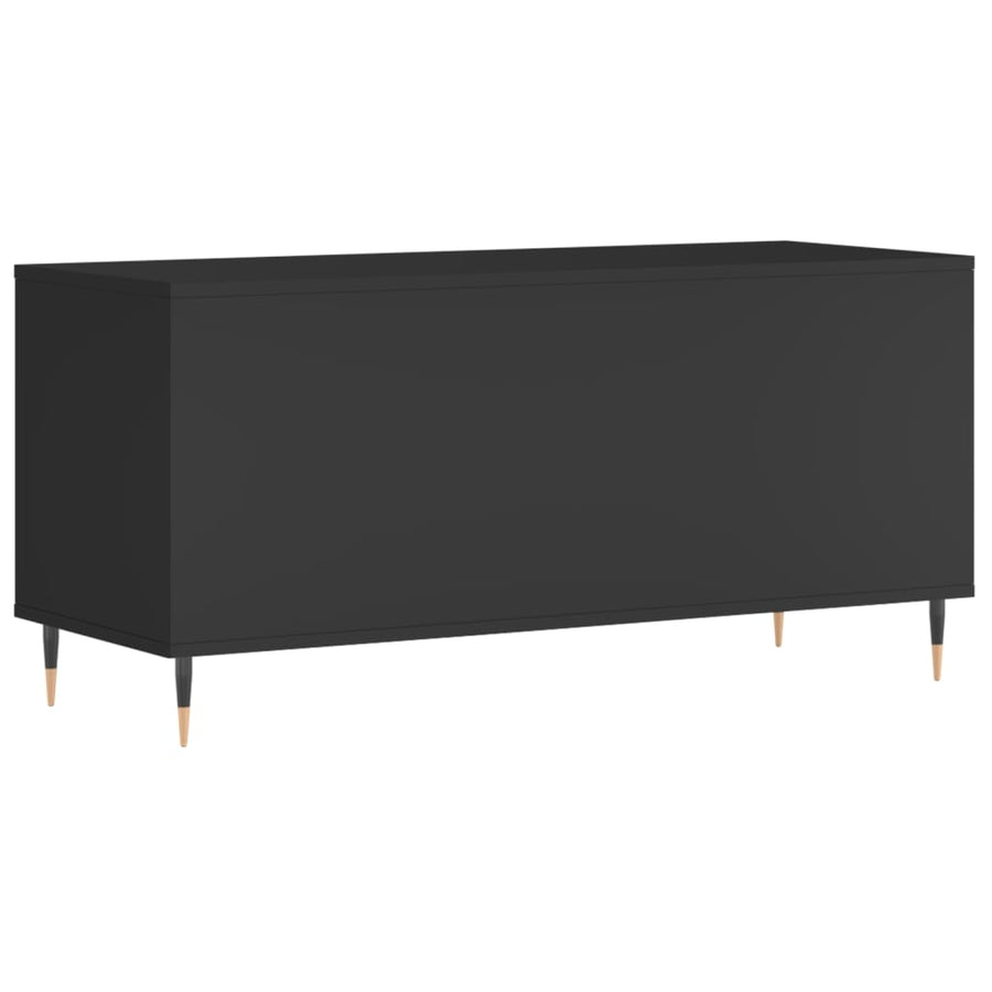 Platenkast 100X38X48 Cm Bewerkt Hout Zwart