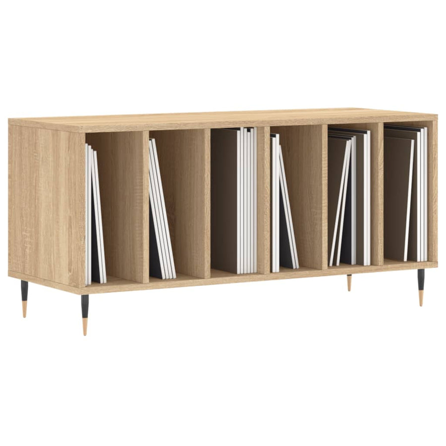 Platenkast 00X38X48 Cm Bewerkt Hout Kleurig Sonoma eiken