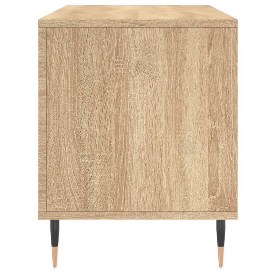 Platenkast 00X38X48 Cm Bewerkt Hout Kleurig Sonoma eiken