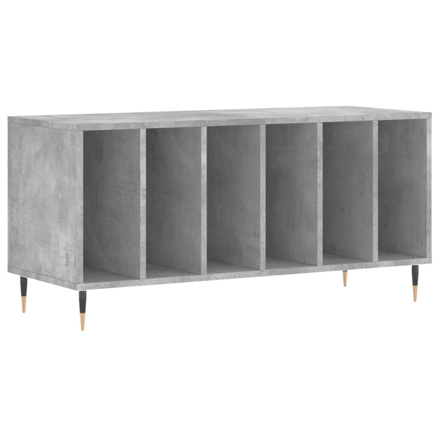 Platenkast 100X38X48 Cm Bewerkt Hout Betongrijs
