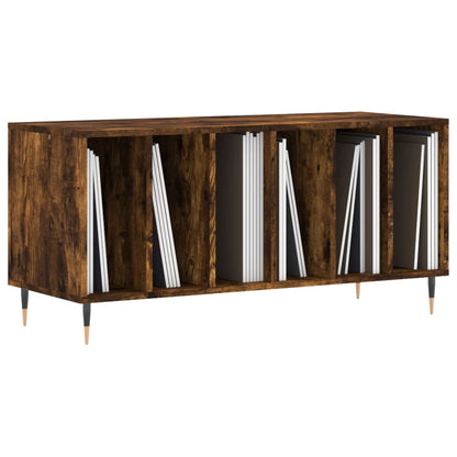 Platenkast 100X38X48 Cm Bewerkt Hout Gerookt Eikenkleurig