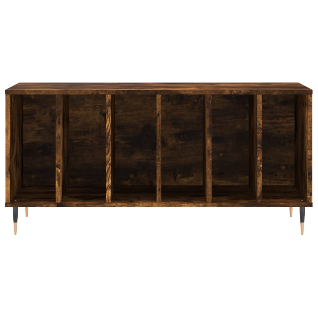 Platenkast 100X38X48 Cm Bewerkt Hout Gerookt Eikenkleurig