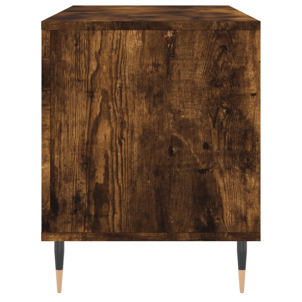 Platenkast 100X38X48 Cm Bewerkt Hout Gerookt Eikenkleurig