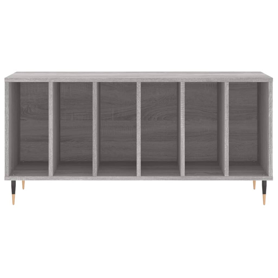 Platenkast 100X38X48 Cm Bewerkt Hout Grijs Sonoma Eikenkleurig