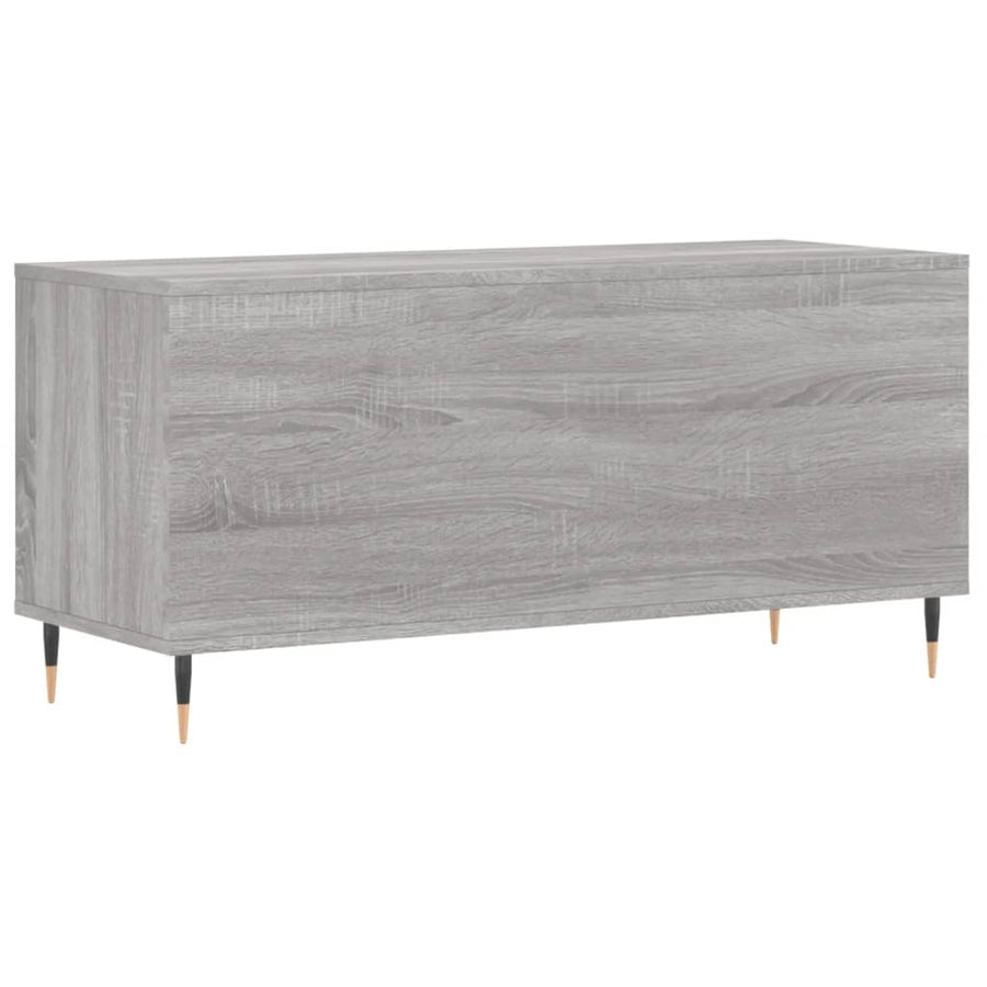 Platenkast 100X38X48 Cm Bewerkt Hout Grijs Sonoma Eikenkleurig