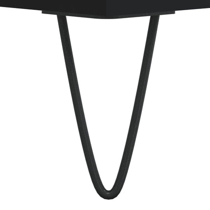 Platenkast 100X38X48 Cm Bewerkt Hout Zwart
