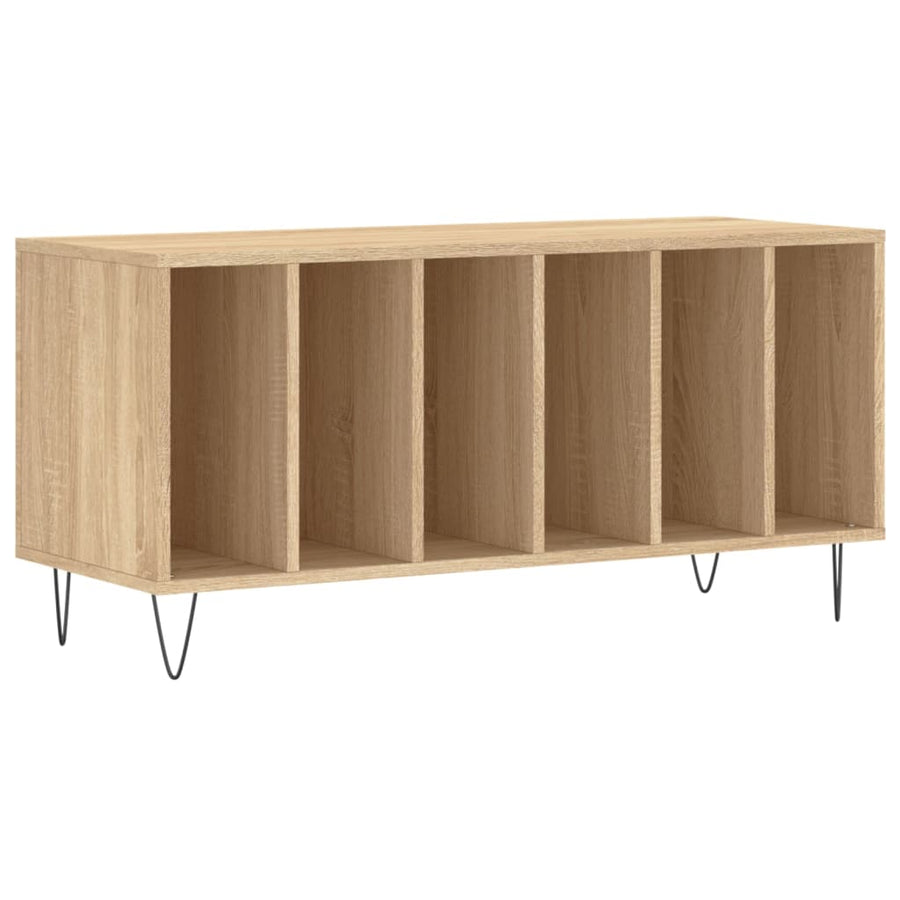 Platenkast 100X38X48 Cm Bewerkt Hout Sonoma Eikenkleurig