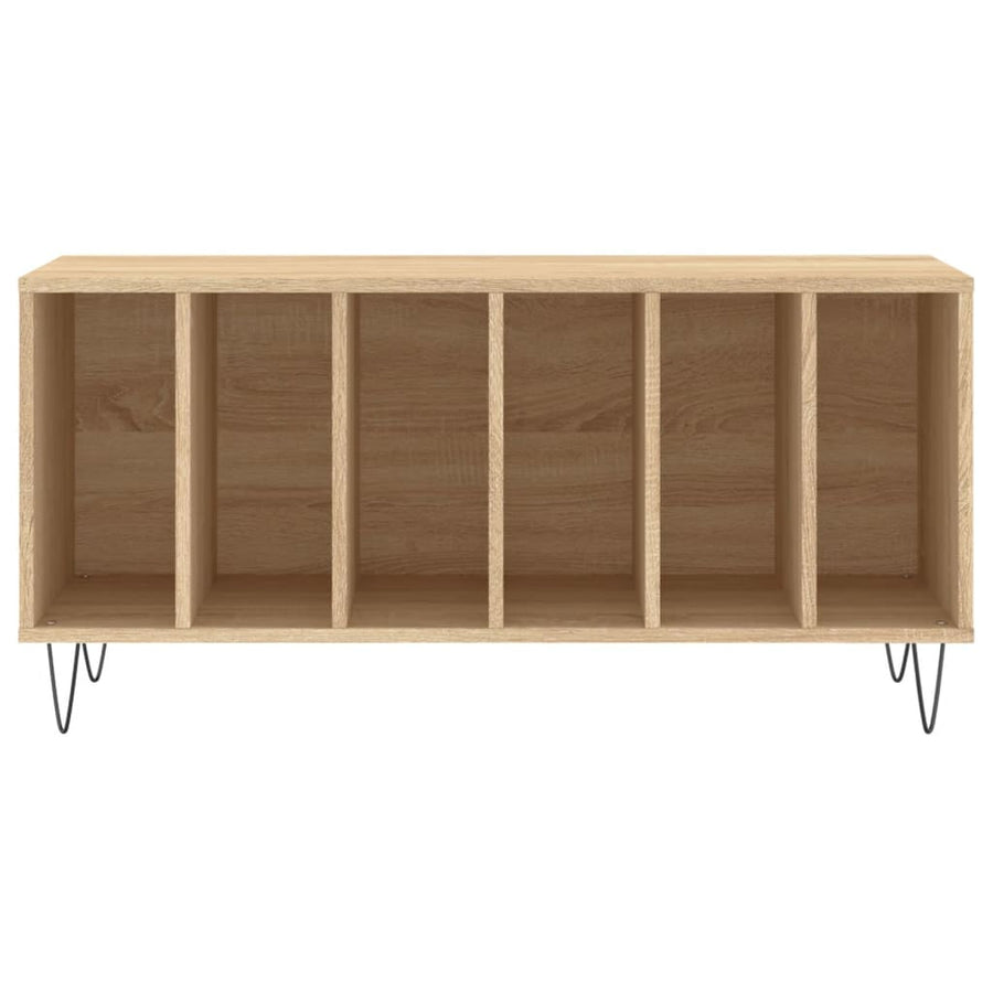 Platenkast 100X38X48 Cm Bewerkt Hout Sonoma Eikenkleurig