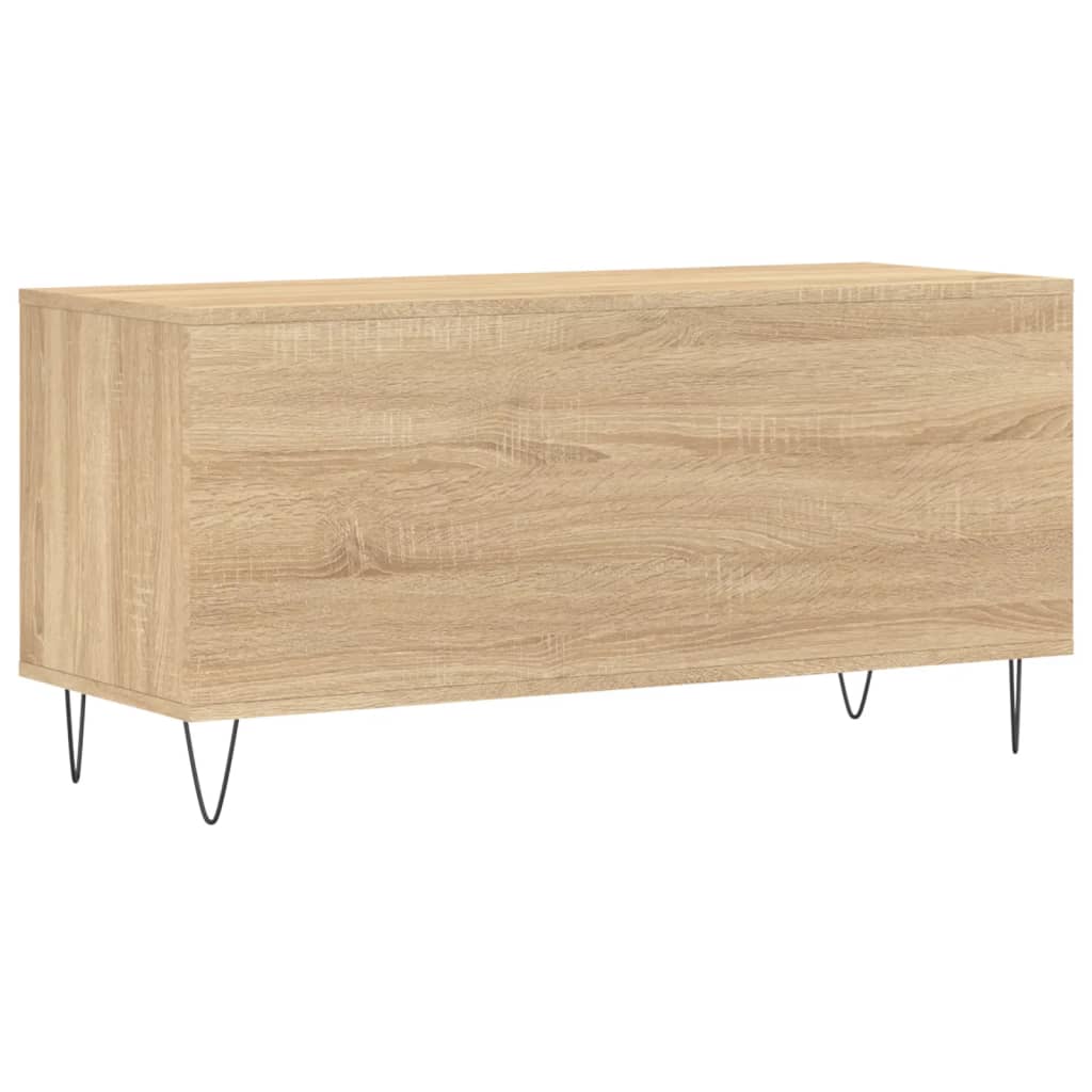 Platenkast 100X38X48 Cm Bewerkt Hout Sonoma Eikenkleurig