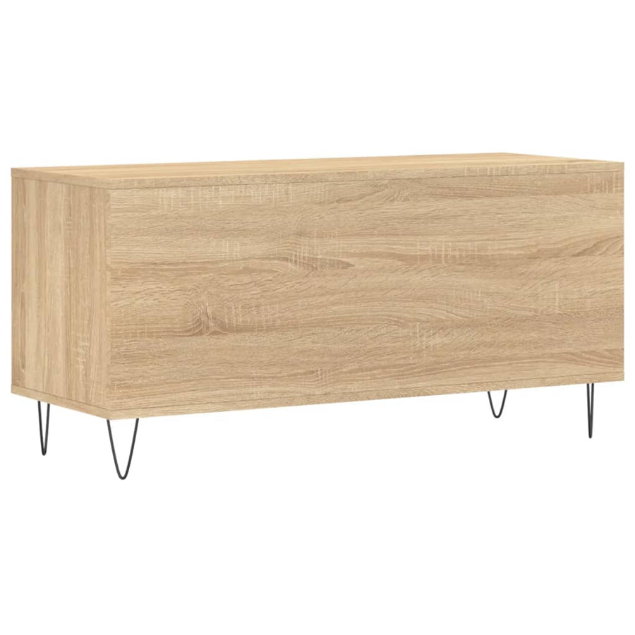 Platenkast 100X38X48 Cm Bewerkt Hout Sonoma Eikenkleurig
