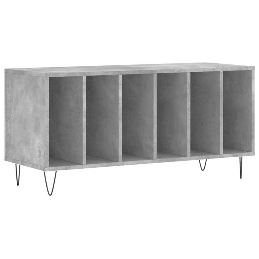 Platenkast 100X38X48 Cm Bewerkt Hout Betongrijs