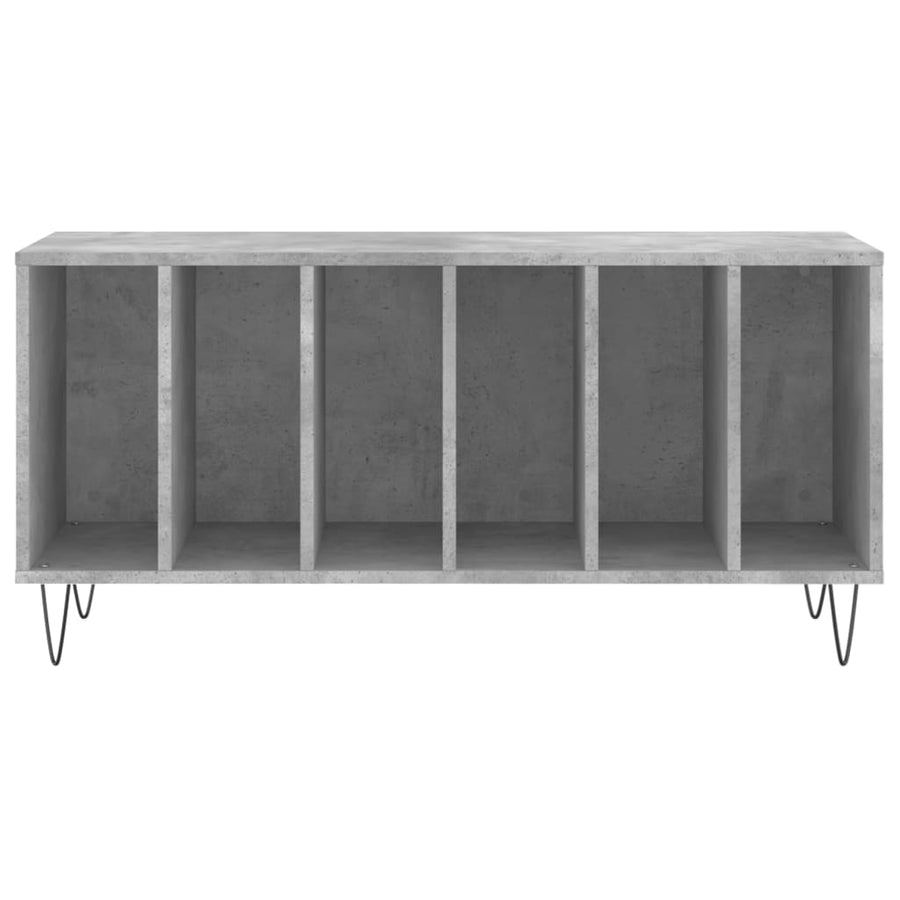 Platenkast 100X38X48 Cm Bewerkt Hout Betongrijs