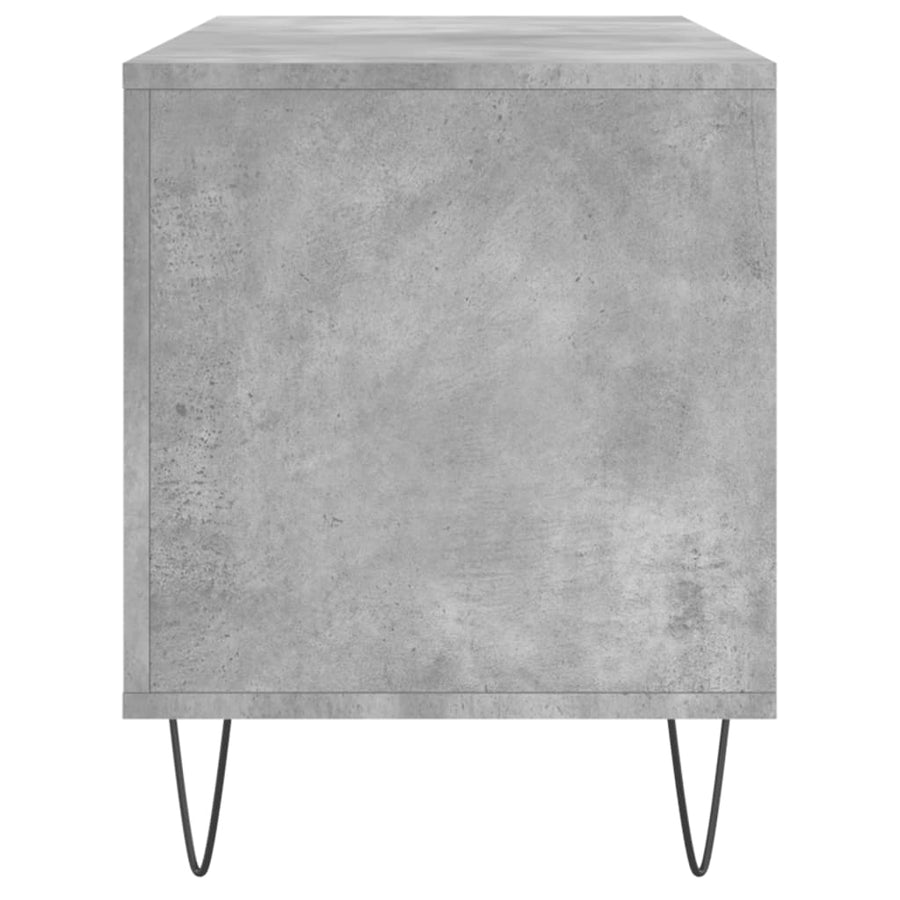 Platenkast 100X38X48 Cm Bewerkt Hout Betongrijs