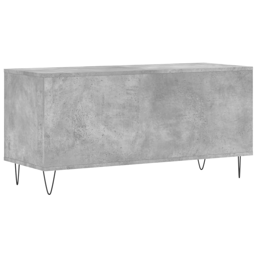 Platenkast 100X38X48 Cm Bewerkt Hout Betongrijs
