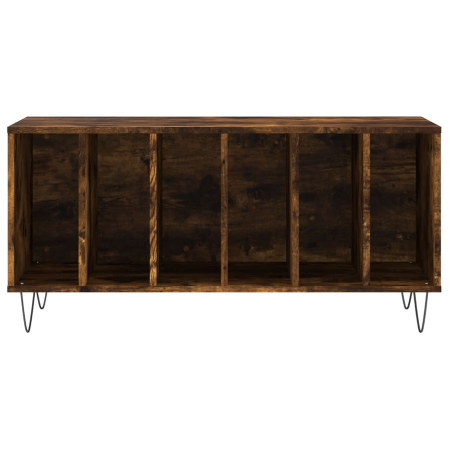 Platenkast 100X38X48 Cm Bewerkt Hout Gerookt Eikenkleurig