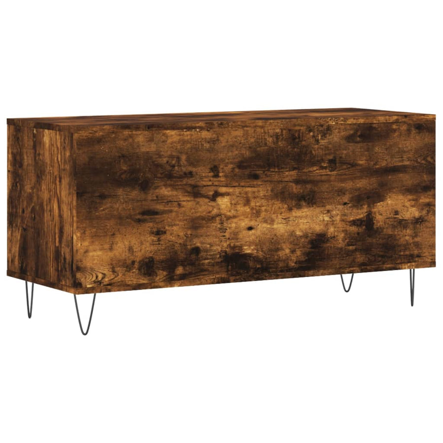 Platenkast 100X38X48 Cm Bewerkt Hout Gerookt Eikenkleurig