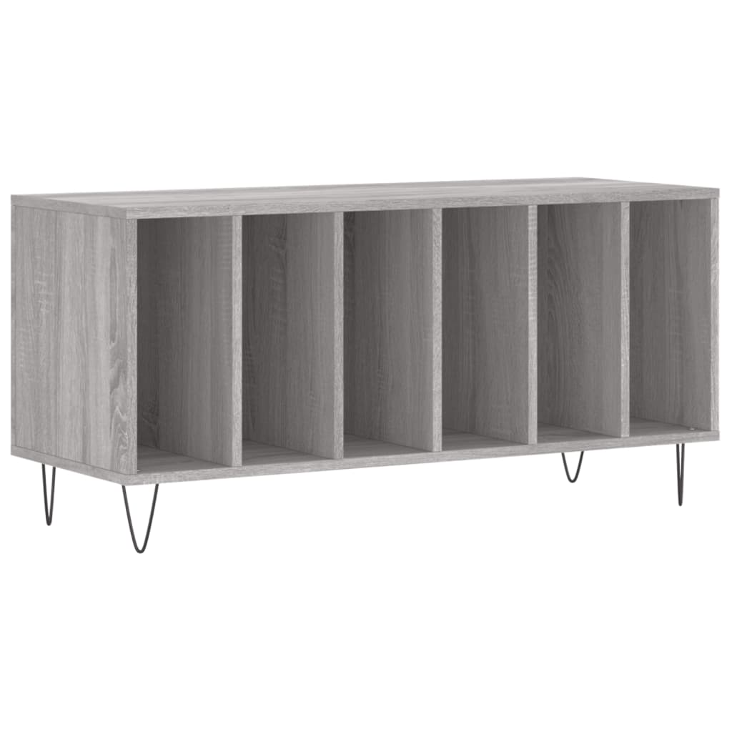 Platenkast 100X38X48 Cm Bewerkt Hout Grijs Sonoma Eikenkleurig