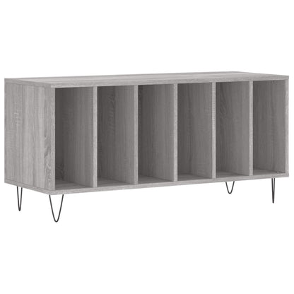Platenkast 100X38X48 Cm Bewerkt Hout Grijs Sonoma Eikenkleurig