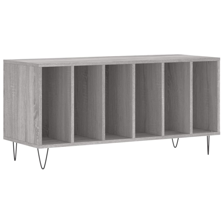 Platenkast 100X38X48 Cm Bewerkt Hout Grijs Sonoma Eikenkleurig