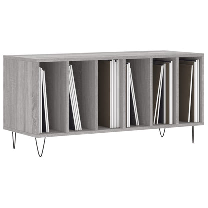 Platenkast 100X38X48 Cm Bewerkt Hout Grijs Sonoma Eikenkleurig