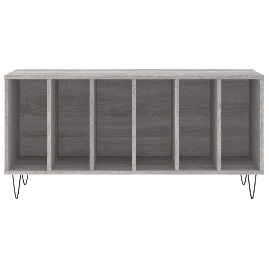 Platenkast 100X38X48 Cm Bewerkt Hout Grijs Sonoma Eikenkleurig