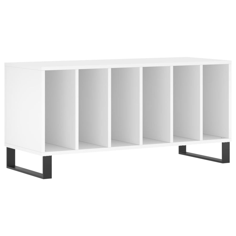 Platenkast 100X38X48 Cm Bewerkt Hout Wit