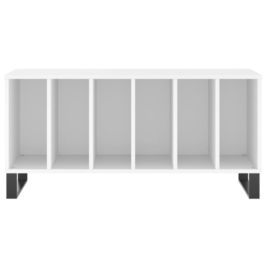 Platenkast 100X38X48 Cm Bewerkt Hout Wit