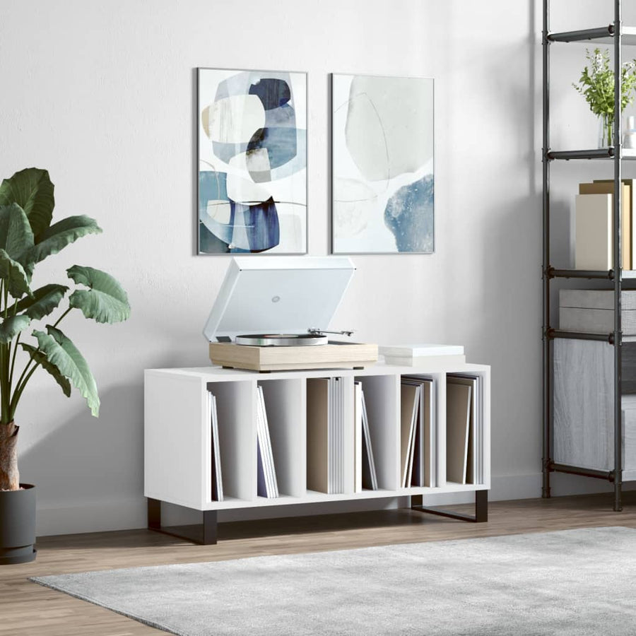 Platenkast 100X38X48 Cm Bewerkt Hout Sonoma Eikenkleurig