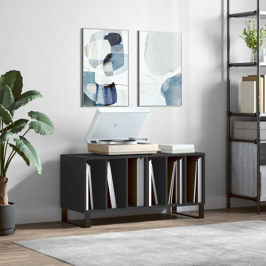 Platenkast 100X38X48 Cm Bewerkt Hout Sonoma Eikenkleurig