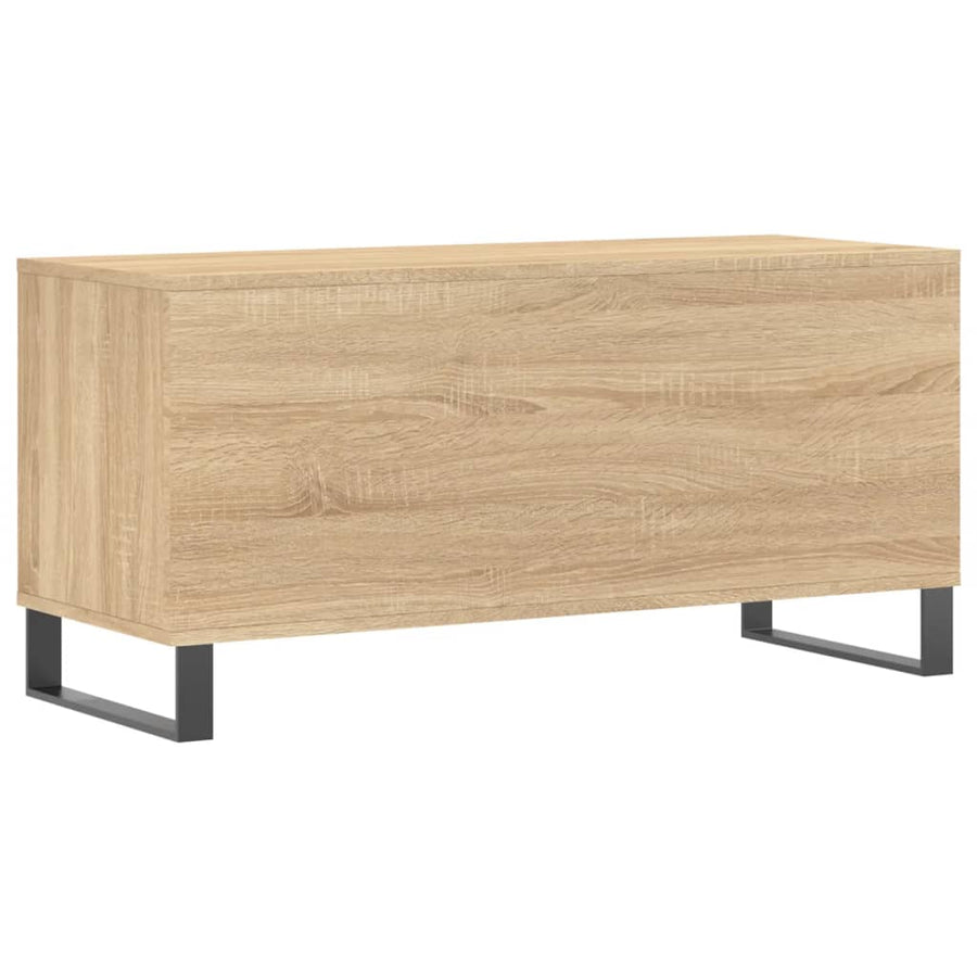 Platenkast 100X38X48 Cm Bewerkt Hout Sonoma Eikenkleurig