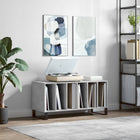 Record cabinet 100x38x48 cm treated wood concrete grey