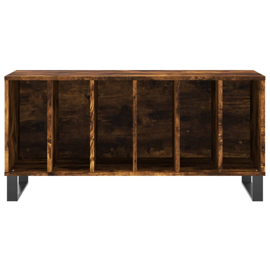 Platenkast 100X38X48 Cm Bewerkt Hout Gerookt Eikenkleurig