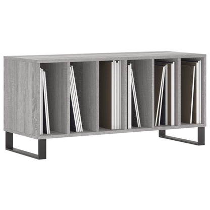 Platenkast 100X38X48 Cm Bewerkt Hout Grijs Sonoma Eikenkleurig