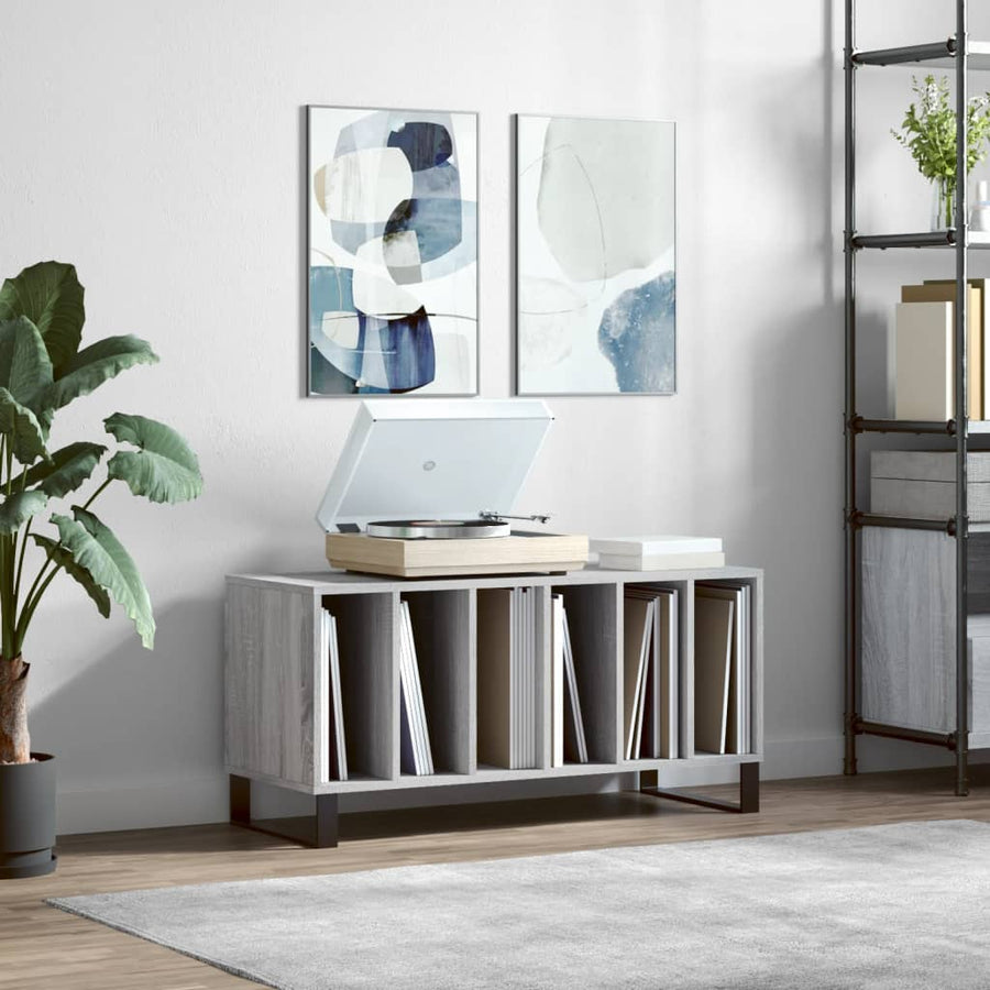 Platenkast 100X38X48 Cm Bewerkt Hout Sonoma Eikenkleurig
