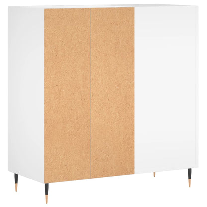 Platenkast 84,5X38X89 Cm Bewerkt Hout Wit