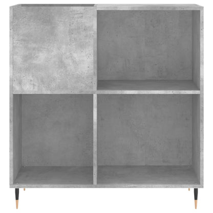 Platenkast 84,5X38X89 Cm Bewerkt Hout Betongrijs