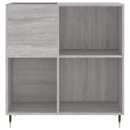 Platenkast 84,5X38X89 Cm Bewerkt Hout Grijs Sonoma Eikenkleurig