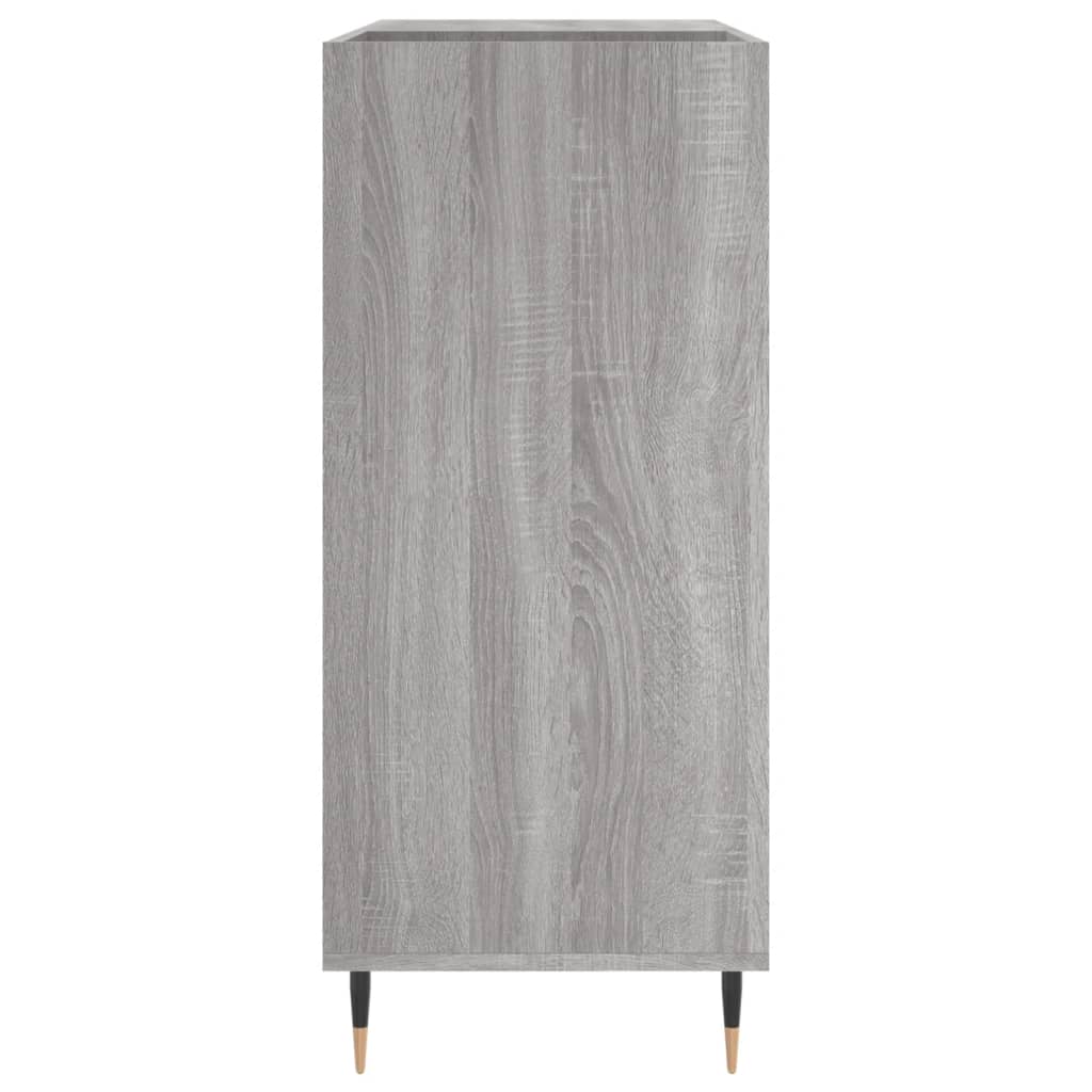 Platenkast 84,5X38X89 Cm Bewerkt Hout Grijs Sonoma Eikenkleurig