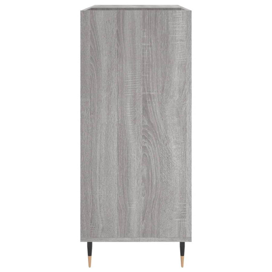 Platenkast 84,5X38X89 Cm Bewerkt Hout Grijs Sonoma Eikenkleurig