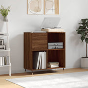 Platenkast 84,5x38x89 cm bewerkt hout bruin