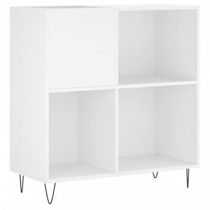 Platenkast 84,5X38X89 Cm Bewerkt Hout Wit