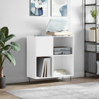 Record cabinet 84.5x38x89 cm treated wood white
