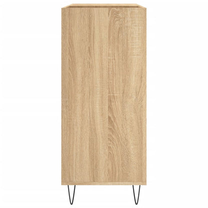 Platenkast 84,5X38X89 Cm Bewerkt Hout Kleurig Sonoma eiken