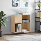 Platenkast 84,5x38x89 cm bewerkt hout sonoma eiken