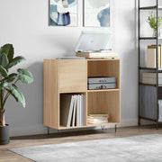 Platenkast 84,5x38x89 cm bewerkt hout sonoma eiken