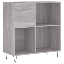 Platenkast 84,5X38X89 Cm Bewerkt Hout Grijs Sonoma Eikenkleurig
