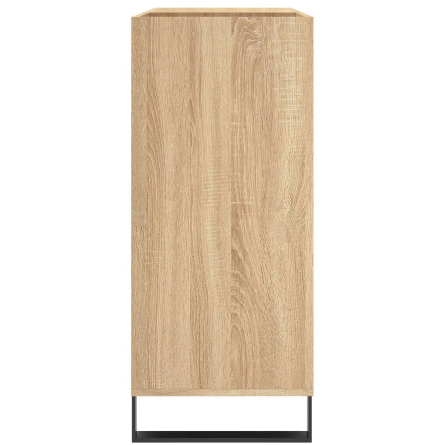 Platenkast 84,5X38X89 Cm Bewerkt Hout Sonoma Eikenkleurig
