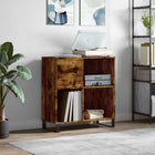 Record cabinet 84.5x38x89 cm treated wood smoked oak color