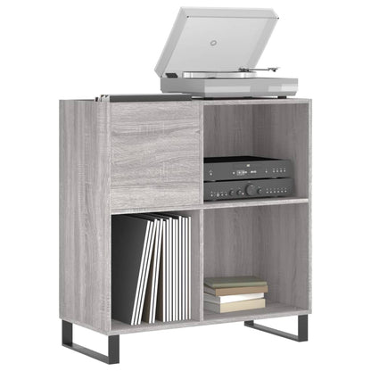 Platenkast 84,5X38X89 Cm Bewerkt Hout Grijs Sonoma Eikenkleurig